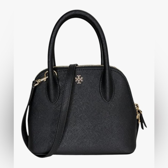 Tory Burch Emerson Mini Dome Satchel Crossbody – Black Saffiano Leather NWT - Picture 10 of 13